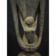 Statue africaine Reine Bambara tenant son enfant 