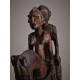 Statue africaine d'un couple de cavaliers Dogon 74 cm