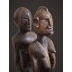 Statue africaine d'un couple de cavaliers Dogon 74 cm