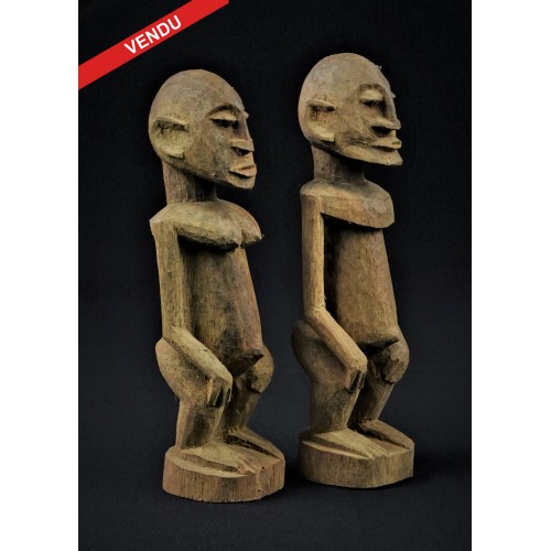 Couple de statuettes africaines Dogon 