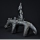 Art tribal Bronze africain Dogon Cavalier sur cheval mythique