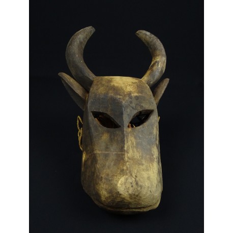 Masque africain Dogon zoomorphe tête de buffl
