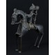 Bronze africain Cheval deux cavaliers Dogon