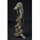 Bronze africain maternité dogon et ses jumeaux