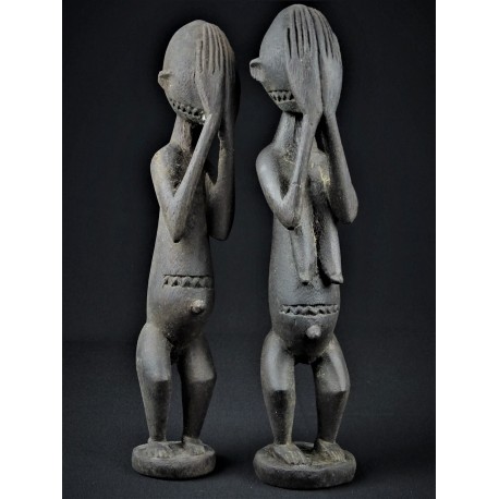 Couple de statuettes africaines Dogon